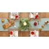 imageDII Woven Basic Tabletop Collection Chevron Table Runner 15x72 GrayTeal