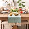 imageDII Woven Basic Tabletop Collection Chevron Table Runner 15x72 GrayTeal