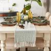 imageDII Woven Basics Collection 100 Cotton Knit Table Runner 15x72 GrayArtichoke