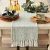 imageDII Woven Basics Collection 100 Cotton Knit Table Runner 15x72 GrayArtichoke