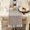imageDII Woven Basics Collection 100 Cotton Knit Table Runner 15x72 GrayBark Brown