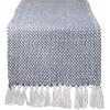 imageDII Woven Basics Collection 100 Cotton Knit Table Runner 15x72 GrayBlack