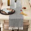 imageDII Woven Basics Collection 100 Cotton Knit Table Runner 15x72 GrayBlack