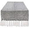 imageDII Woven Basics Collection 100 Cotton Knit Table Runner 15x72 GrayBlack