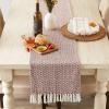 imageDII Woven Basics Collection 100 Cotton Knit Table Runner 15x72 GrayCinnamon