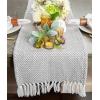 imageDII Woven Basics Collection 100 Cotton Knit Table Runner 15x72 GrayGrey