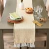 imageDII Woven Basics Collection 100 Cotton Knit Table Runner 15x72 GrayHoney Gold