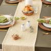imageDII Woven Basics Collection 100 Cotton Knit Table Runner 15x72 GrayHoney Gold