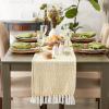 imageDII Woven Basics Collection 100 Cotton Knit Table Runner 15x72 GrayHoney Gold