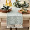 imageDII Woven Basics Collection 100 Cotton Knit Table Runner 15x72 GrayJadeite
