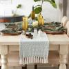 imageDII Woven Basics Collection 100 Cotton Knit Table Runner 15x72 GrayJadeite