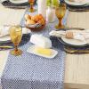 imageDII Woven Basics Collection 100 Cotton Knit Table Runner 15x72 GrayNautical Blue