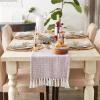 imageDII Woven Basics Collection 100 Cotton Knit Table Runner 15x72 GrayPale Mauve