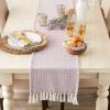 imageDII Woven Basics Collection 100 Cotton Knit Table Runner 15x72 GrayPale Mauve