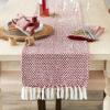 imageDII Woven Basics Collection 100 Cotton Knit Table Runner 15x72 GrayTango Red