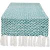 imageDII Woven Basics Collection 100 Cotton Knit Table Runner 15x72 GrayTeal