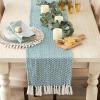 imageDII Woven Basics Collection 100 Cotton Knit Table Runner 15x72 GrayTeal