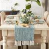 imageDII Woven Basics Collection 100 Cotton Knit Table Runner 15x72 GrayTeal