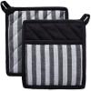 imageDII Cotton Heat Resistant Kitchen Pot Holders Set Set of 28x85 Farmhouse Chic Geometric Design Heat Resistant and Machine Washable for Every Home Kitchen  StripePot Holder S2