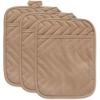 imageDII Heat Resistant Quilted Cotton Pot Holder Set Designed with Space to Personalize Allowing a Customized Design 7x9 Black 3 CountStone