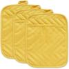 imageDII Heat Resistant Quilted Cotton Pot Holder Set Designed with Space to Personalize Allowing a Customized Design 7x9 Black 3 CountYellow