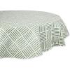 imageDII IndoorOutdoor Vinyl Tabletop Collection Grid Pattern Flannel Backed Tablecloth 70quot Round NavyArtichoke Green