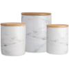 imageDII Kitchen Accessories Collection Ceramic Canister Set 45 Cup3 Cup125 Cup White MarbleWhite Marble