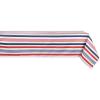 imageDII Patriotic Stripes Tabletop Collection Stain Resistant ampamp Waterproof Table Runner 14x72 Red White ampamp Blue120 x 60 Rectangular