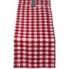 imageDII Red Check Outdoor Zippered Tabletop Collection Stain Resistant ampamp Waterproof 60quot Round Tablecloth Check14x72 Runner