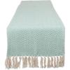 imageDII Woven Basic Tabletop Collection Chevron Table Runner 15x72 GrayAqua