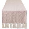 imageDII Woven Basic Tabletop Collection Chevron Table Runner 15x72 GrayPale Mauve