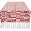 imageDII Woven Basics Collection 100 Cotton Knit Table Runner 15x72 GrayTango Red