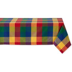 imageDII Checkered Tabletop Collection 100 Cotton Machine Washable Tablecloth 52x52 BlackSummer Check