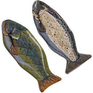 imageDII Cotton Lake House Fish Oven Mitts 6 X 165 Set of 2 Machine Washable and Heat Resistant for Kitchen Cooking and Baking