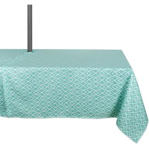 imageDII Diamond Outdoor Tabletop Collection Stain Resistant ampamp Waterproof 60quot Round wZipper Aqua120 x 60 Rectangular