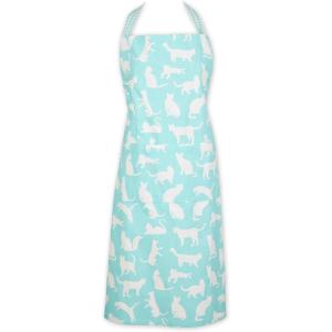 imageDII Everyday Pets Kitchen Collection Chef Apron Large Pockets ampamp AdjustableAqua Cat Print