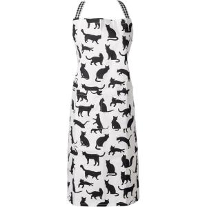 imageDII Everyday Pets Kitchen Collection Chef Apron Large Pockets ampamp AdjustableBlack Cat Print