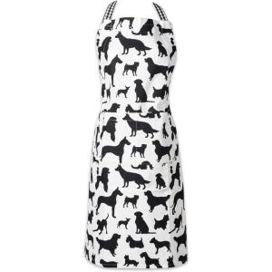 imageDII Everyday Pets Kitchen Collection Chef Apron Large Pockets ampamp AdjustableBlack Dog Print