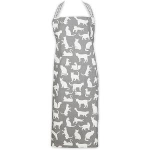 imageDII Everyday Pets Kitchen Collection Chef Apron Large Pockets ampamp AdjustableGrey Cat Print