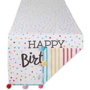 imageDII Happy Birthday Confetti Collection Skirted ApronReversible Table Runner  14x72