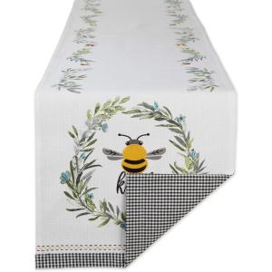 imageDII Honey Bee Collection Kitchen Reversible Table Runner 14x72Reversible Table Runner  14x108