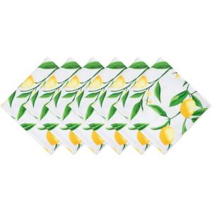imageDII Lemon Bliss Outdoor Tabletop Collection Stain Resistant ampamp Waterproof Table Runner Table Runner 14x7220 x 20 Set of 6