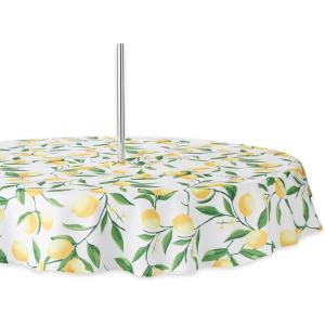 imageDII Lemon Bliss Outdoor Tabletop Collection Stain Resistant ampamp Waterproof Table Runner Table Runner 14x7260 Round w Zipper