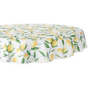 imageDII Lemon Bliss Outdoor Tabletop Collection Stain Resistant ampamp Waterproof Table Runner Table Runner 14x72Tablecloth  60 Round
