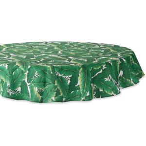imageDII Outdoor Tabletop Collection Stain Resistant ampamp Waterproof14x72 Banana Leaf60 Round