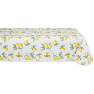 imageDII Summer Lemon Vinyl Tabletop Collection Flannel Backed Tablecloth IndoorOutdoor 70quot Round102 x 60 Rectangular