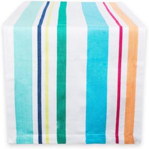 imageDII Table Top Dcor Collection Spring ampamp Summer Table Runner 14x72 Porto Stripe PrintBeachy Stripe
