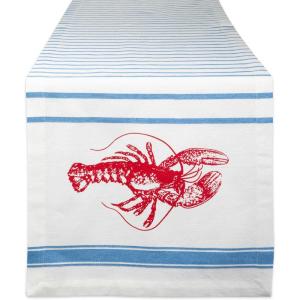 imageDII Table Top Dcor Collection Spring ampamp Summer Table Runner 14x72 Porto Stripe PrintLobster Stripe