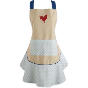 imageDII Womens Spring ampamp Summer Apron Collection Adjustable Two Large Pockets ampamp Extra Long Ties One Size Fits MostRed Rooster