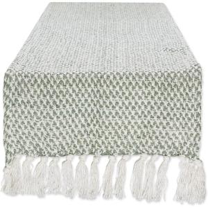 imageDII Woven Basics Collection 100 Cotton Knit Table Runner 15x72 GrayArtichoke